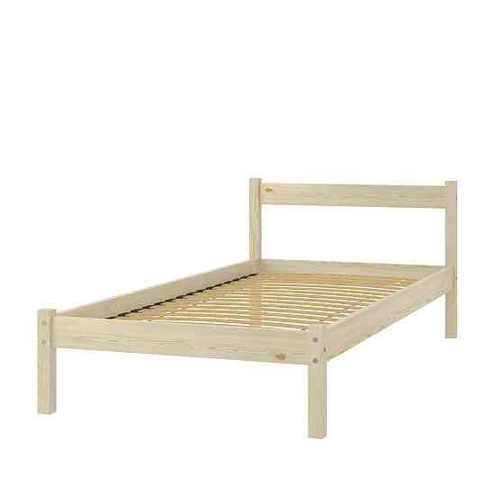 Односпальне дерев'яне ліжко Mebigrand MG01 Прозорий лак 90х200 см (MBG-21878) Дніпро