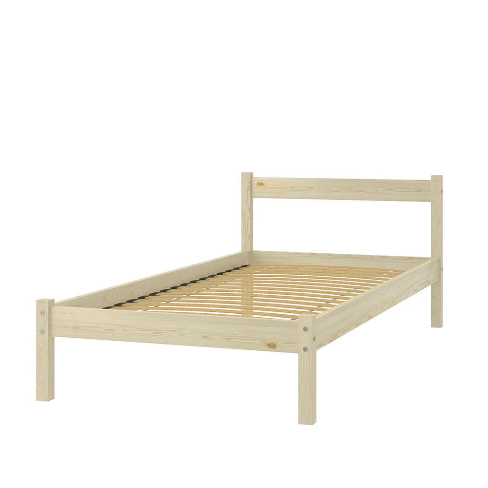 Односпальне дерев'яне ліжко Mebigrand MG01 Прозорий лак 90х200 см (MBG-21878) Дніпро - фото 2