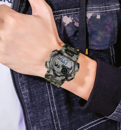 Чоловічий спортивний годинник Skmei 1723 (Камуфляж) Київ