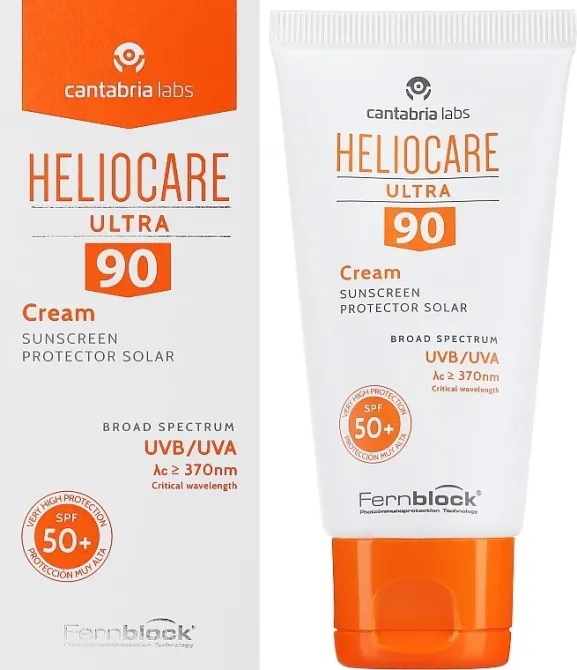 Сонцезахисний крем SPF90+ для нормальної та сухої шкіри HELIOCARE ULTRA CREAM SPF90+ CANTABRIA, 50 мл Дніпро - фото 1