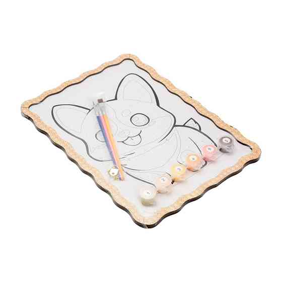 Картина по номерах "Коргі" Puz-22941 формат А4 пензлик, фарби, кріплення для стіни Вінниця