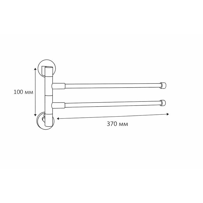 Поворотный полотенцедержатель Haiba HB112 (HB0742) для ванной Харьков - изображение 2
