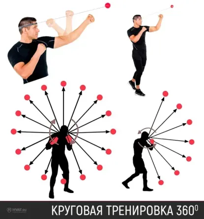 Тренировочный мяч для бокса Fight Ball 85 г для развития реакции, скорости удара и координации Одесса