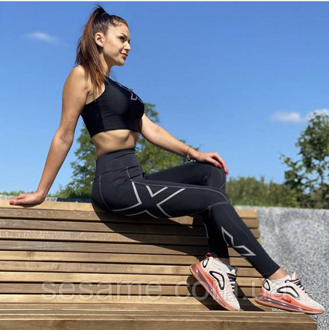 Костюм обтислий для йоги та фітнесу лосини та топ Харків - фото 2
