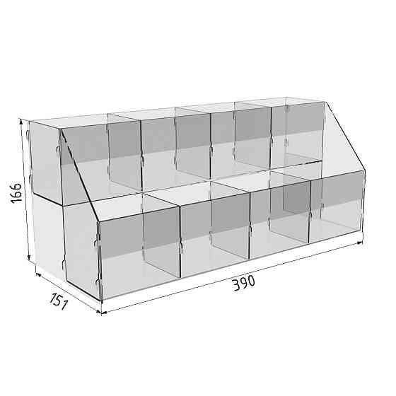 Подставка EKOSTAR для ручек и карандашей 8 ячеек 166х390х151 Киев
