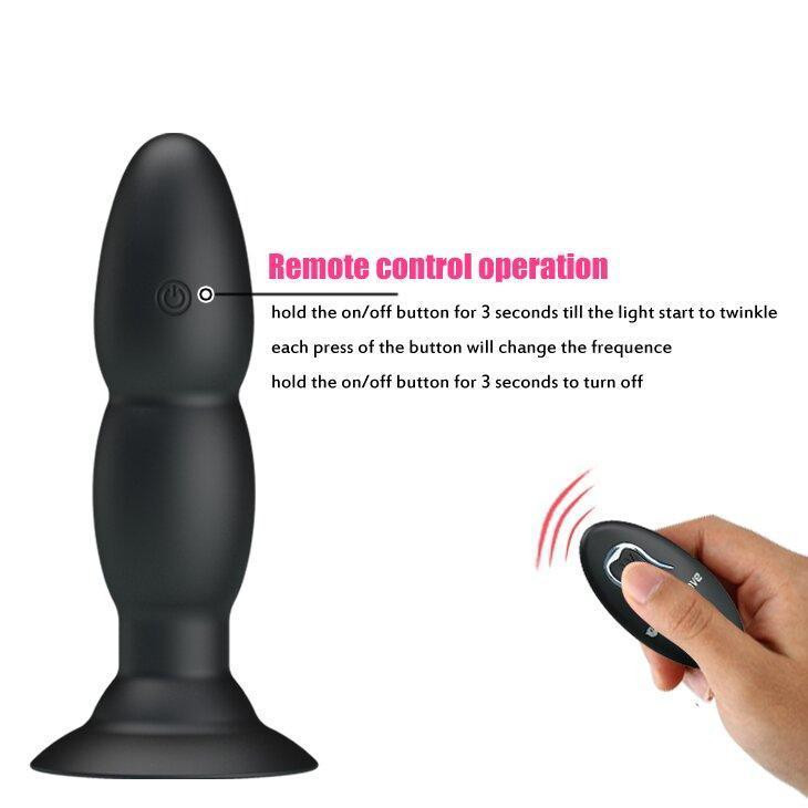 Анальний стимулятор з вібрацією і ротацією BI-040052W Sex Aura Київ - фото 9