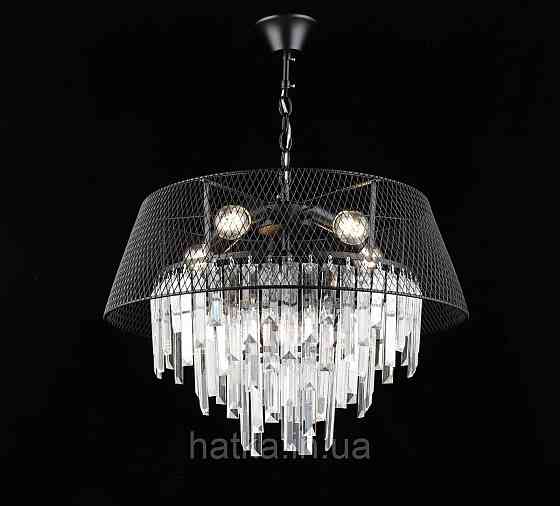 Люстра кришталева підвісна в стилі лофт Sirius B S2452/6 BK Київ