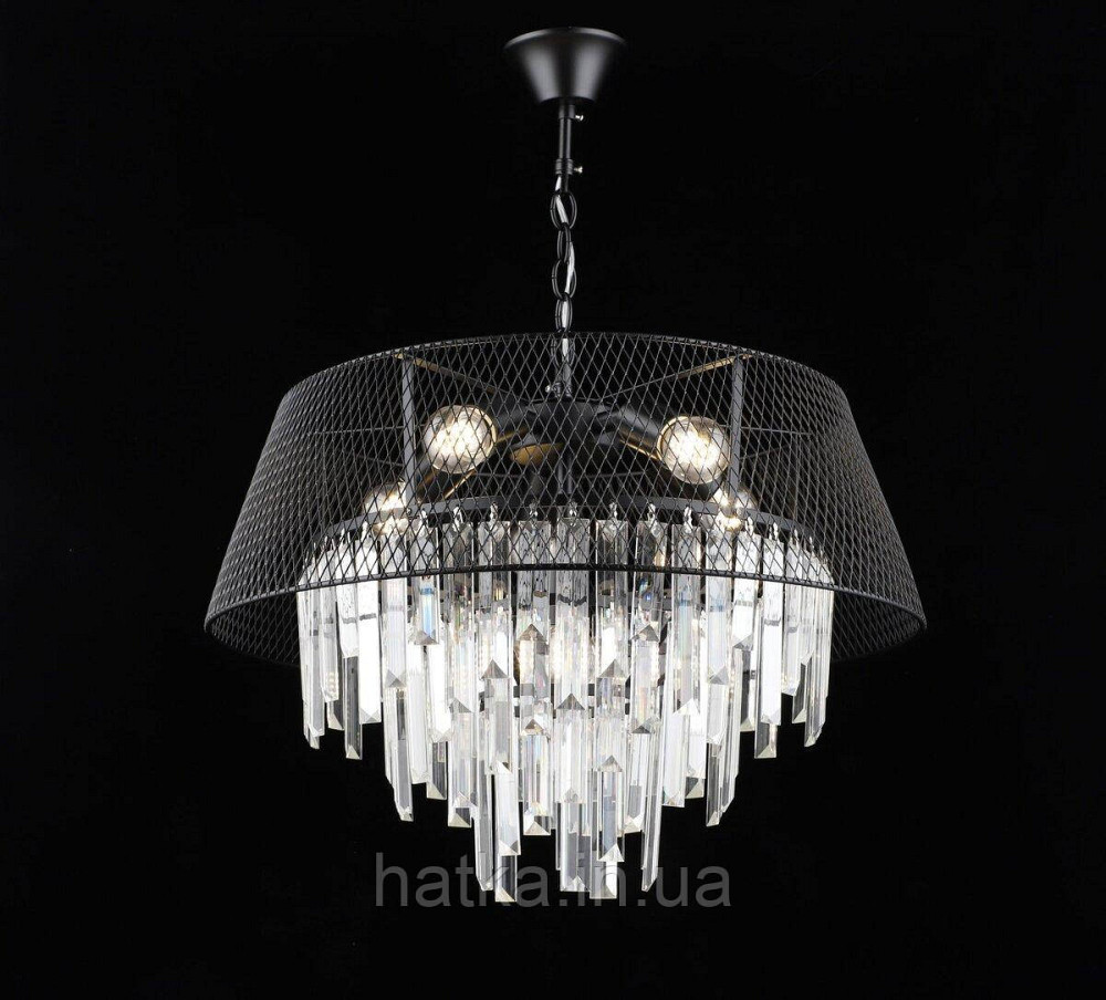 Люстра хрустальная подвесная в стиле лофт Sirius B S2452/6 BK Киев - изображение 2