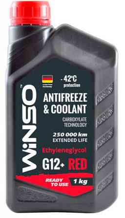 WINSO 880920 ANTIFREEZE RED G12+ — Готовий антифриз червоний для надійного захисту системи охолодження двигуна Ковель