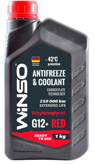 WINSO 880920 ANTIFREEZE RED G12+ — Готовий антифриз червоний для надійного захисту системи охолодження двигуна Ковель - фото 1