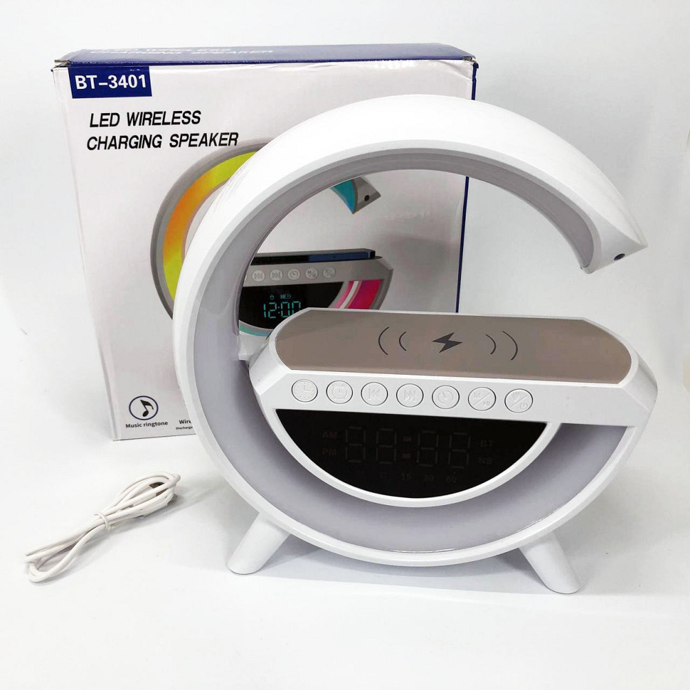 Настольный ночник с беспроводной зарядкой для телефона G-Smart BT-3401, Умная настольная лампа ночник QE-83 Львов - изображение 4