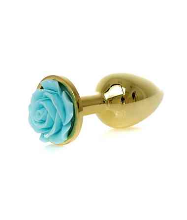 Анальная пробка - Jewellery Gold PLUG ROSE- Light Blue Sex Aura Киев