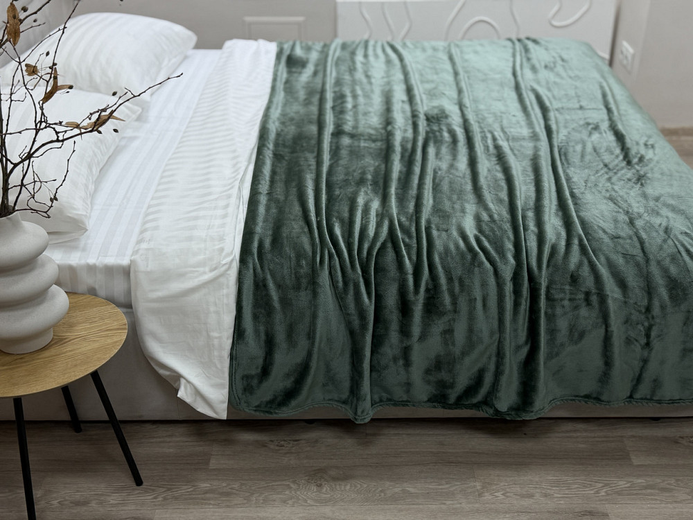 Ecotton Плед Ecotton 200х220 см Well Soft пудровий зелений (17-0112 Matte green) Коломия - фото 6