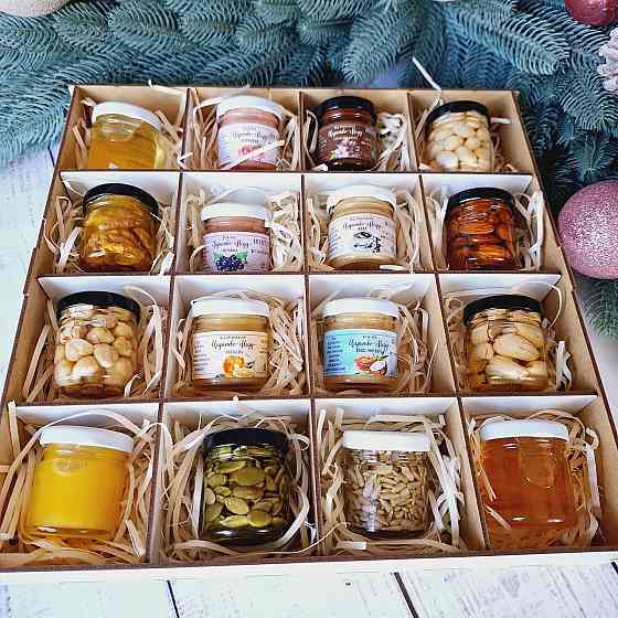 Адвент Новорічний подарунковий набір з медом та горіхами (0308) Одеса