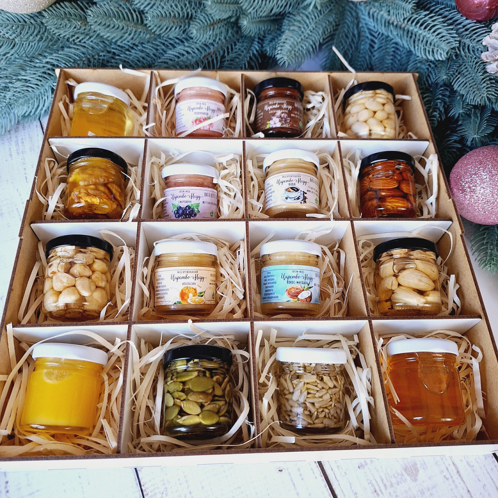 Адвент Новорічний подарунковий набір з медом та горіхами (0308) Одеса - фото 2