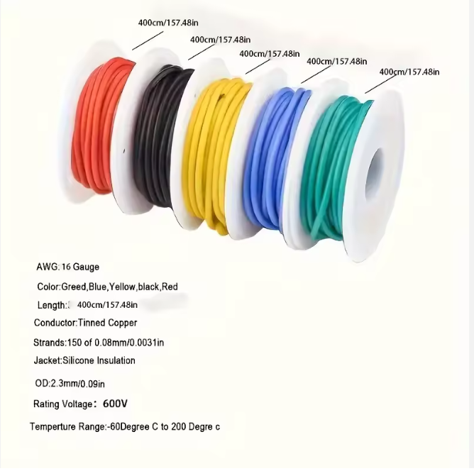 Набір кольорових проводів 5 м, 1-жильні, силіконові Київ - фото 4