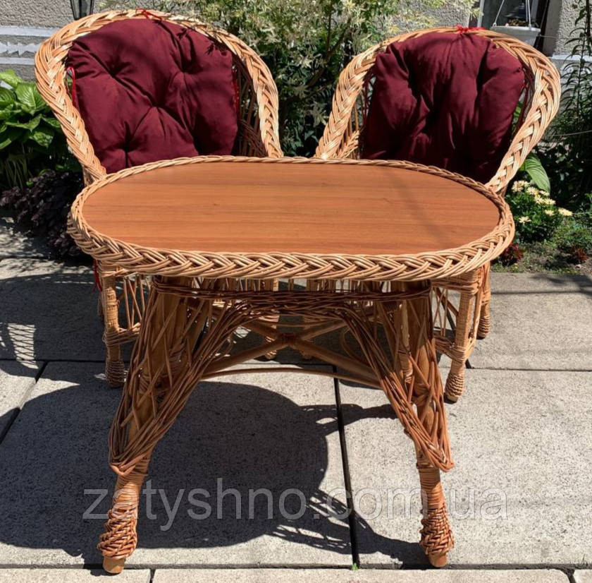 Набір садових меблів з лози Київ - фото 2
