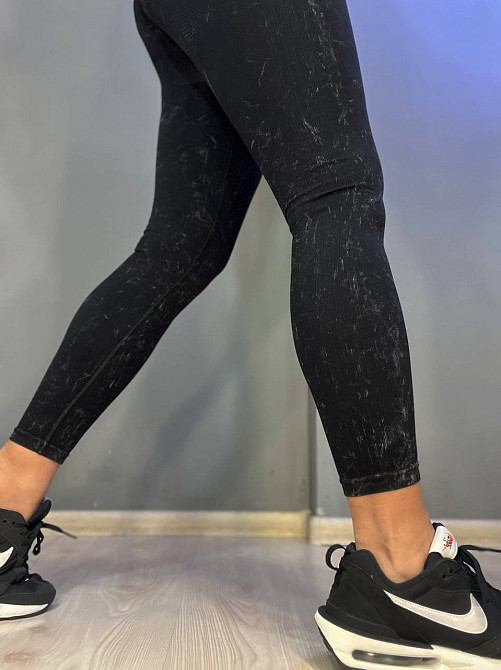 Лосини жіночі LADY HUREM 18160 мармурові пуш-ап широкий пояс утягуючі чорні, чорний, S-M Київ - фото 15