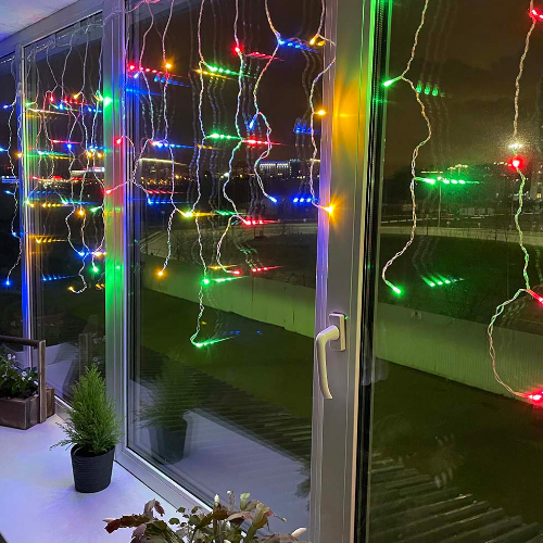Світлодіодна гірлянда завіса (бахрома) 100 Led 3*0,6м теплий колір USB CW-GF-100L36UWW ColorWay Житомир