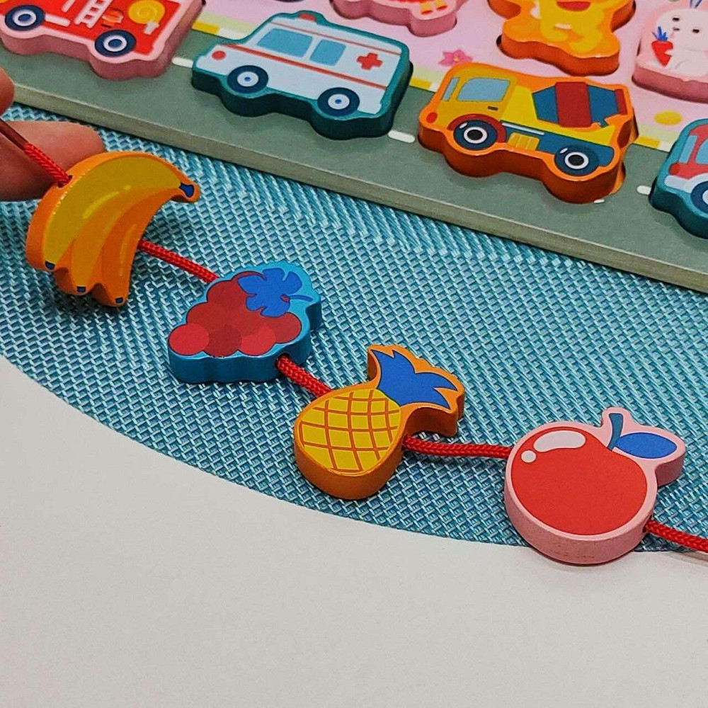 Дерев'яна іграшка Tree Toys Багатофункціональна дошка магнітна рибалка цифри тварини та інше Розумники (MD 0816) Чернігів - фото 10