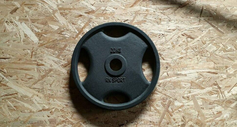 Диск чугунный 20 кг на гриф 50 мм Гантели, гири, штанги и диски металлический Киев - изображение 2