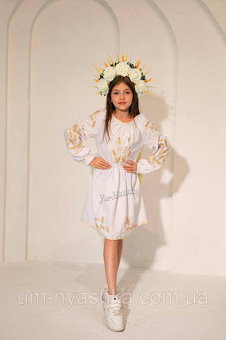 Віночок з колосками та стрічками Обідок обруч з квітами "Колоски" Кривий Ріг - фото 2