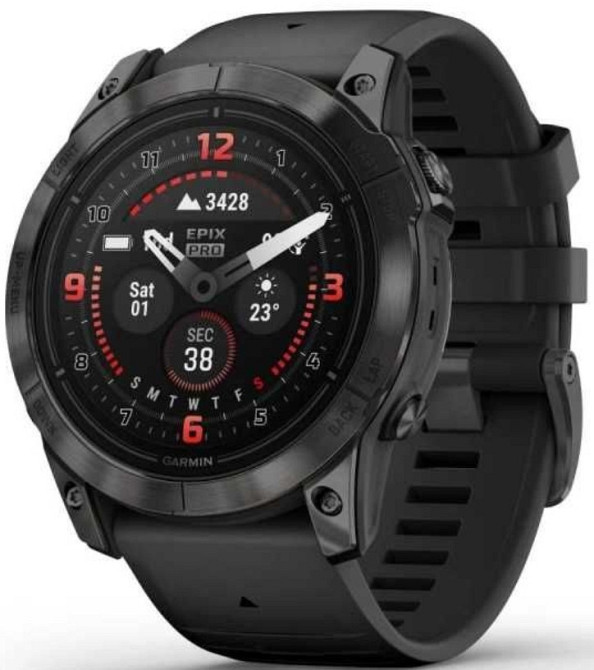 Часы: Garmin Epix Pro Sapphire 47mm. Carbon Grey DLC Titanium w. BB. Киев - изображение 4