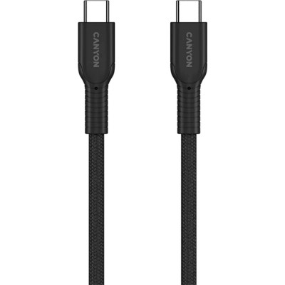 Дата кабель USB-C to USB-C 1.0m OnWire 60CL C-C 60W COLOR Braided 1m Black Canyon (CND-CCAP60AB10B) Винница - изображение 3
