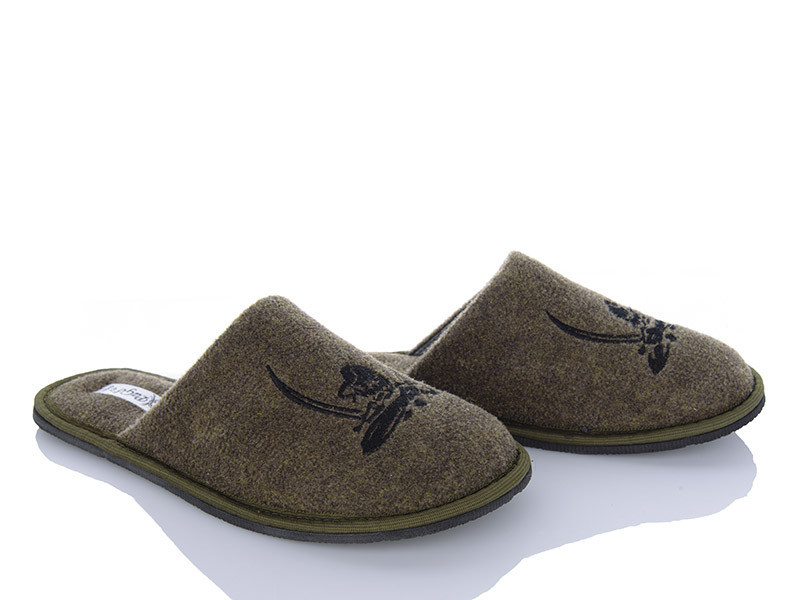 Тапочки мужские закрытый носок хаки Козак Одесса - изображение 7