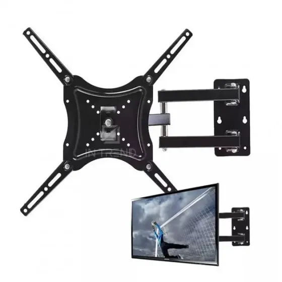Кронштейн для телевизора HDL-117B-2 Чёрный настенный крепеж диагональю 14" - 55" держатель для плазмы до 50 кг Коломыя