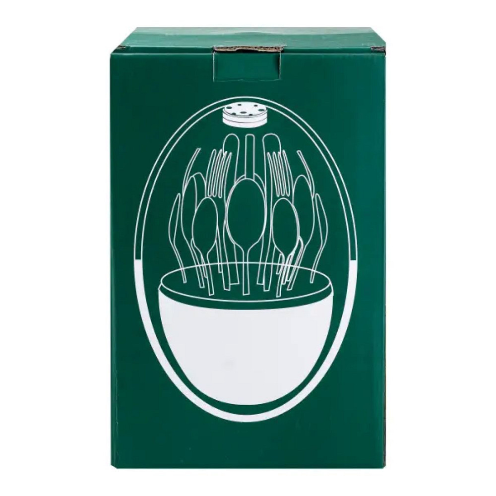 TS Kitchen Набір столових приладів на 6 персон із нержавіючої сталі 24 штуки з підставкою Яйце Коломыя - изображение 2