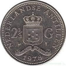 Монета 2,5 гульдена. 1978 год, Нидерландские Антильские острова. Полтава - изображение 1