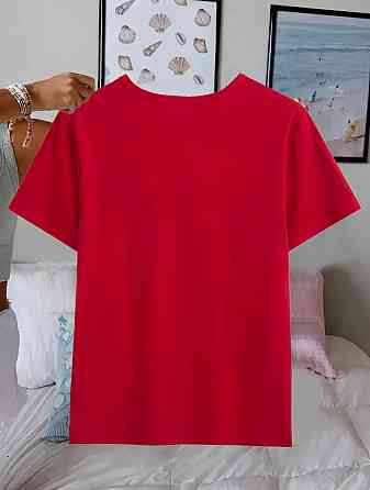 Футболка женская турецкий трикотаж 3D накат Красный Сова Харьков