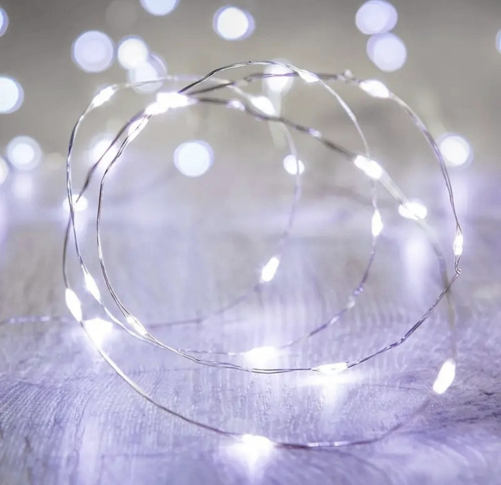 Гірлянда Роса 2 м 20 led з usb холодний білий Сміла - фото 2