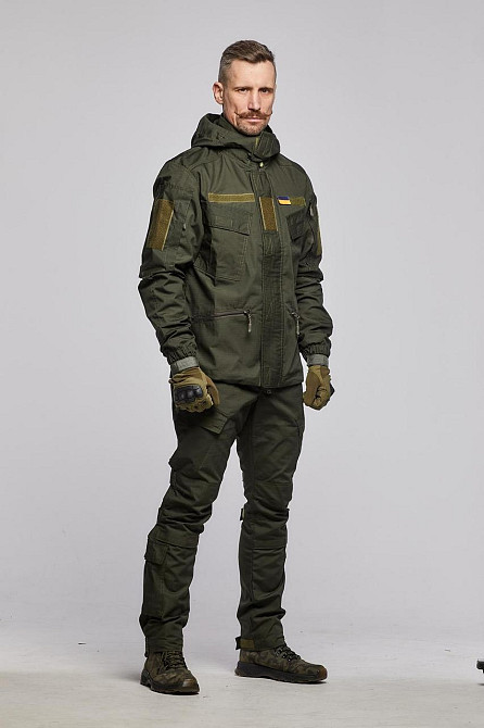 Військова чоловіча літня куртка хакі , матеріал ріп стоп , польова тактична чорна куртка Львів - фото 3