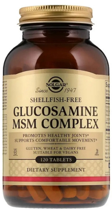 Глюкозамін МСМ комплекс Solgar Glucosamine MSM 120 таб Київ - фото 1