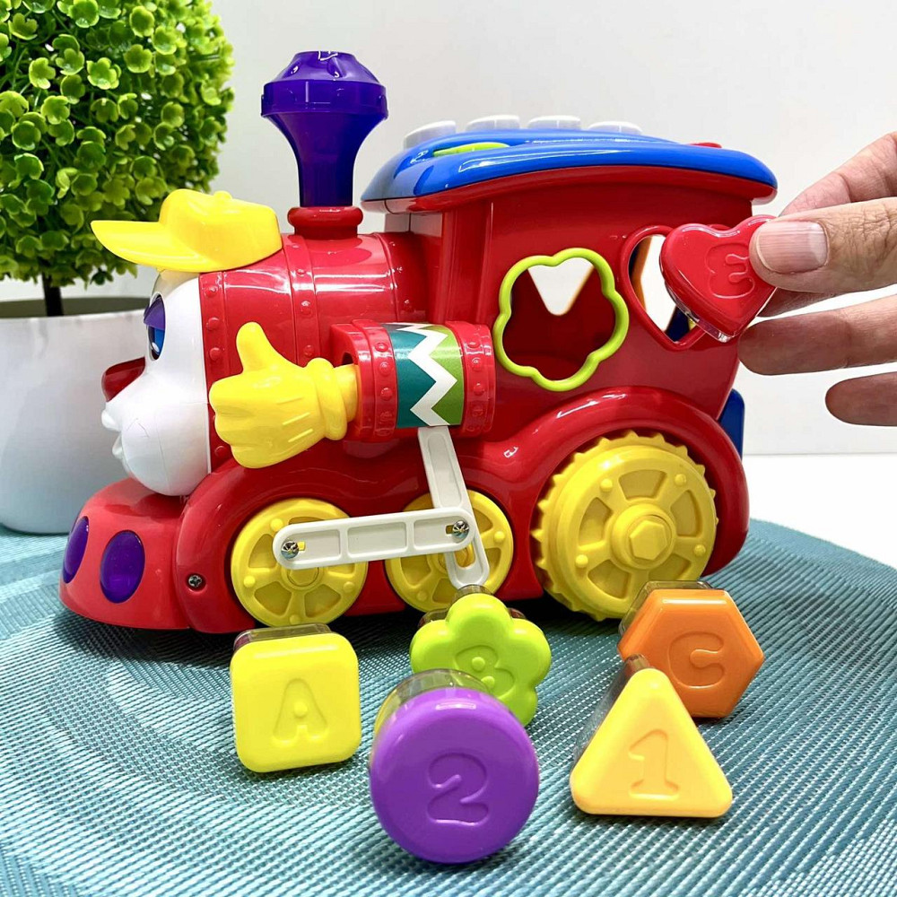 Паровозик Hola розвиваючий музичний сортер підсвічування (556) Чернигов - изображение 3