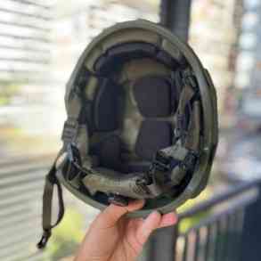 Тактический шлем FAST High Cut (IIIA NIJ) с кавером (Оливковый) XL Киев