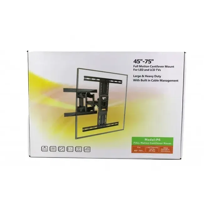 Поворотное крепление на стену для телевизора DF6, кронштейн для ТВ размером от 45