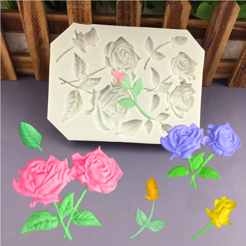 Молд силиконовый Розы 87 на 116 мм серый Киев - изображение 9