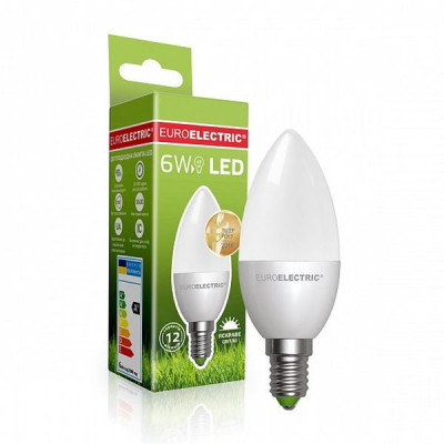 Лампочка EUROELECTRIC LED CL 6W E14 4000K 220V (LED-CL-06144(EE)) Винница - изображение 2