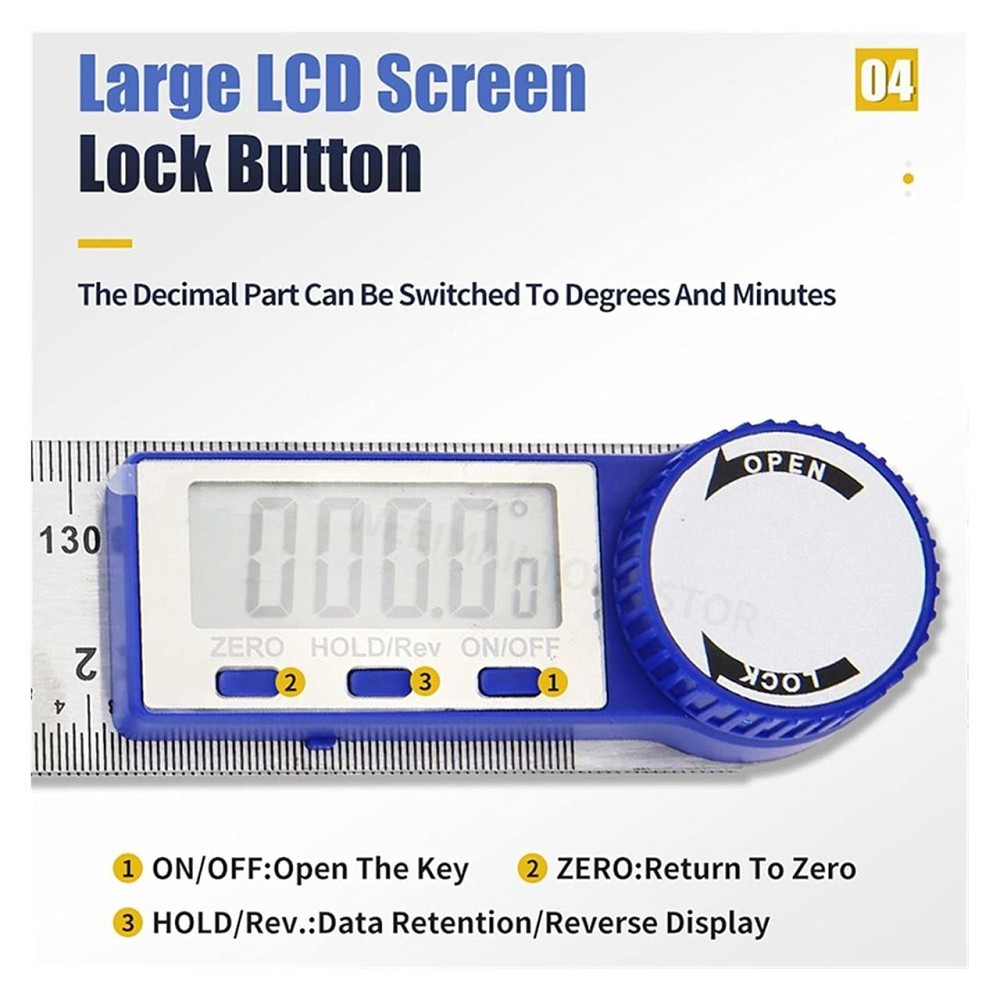 Цифровой угломер с линейкой 200 мм Киев - изображение 6