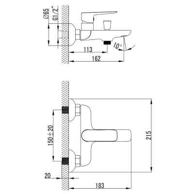 Змішувач Corso CH-1C147C (9620200) Вінниця