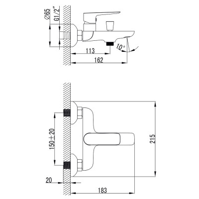 Смеситель Corso CH-1C147C (9620200) Винница - изображение 3