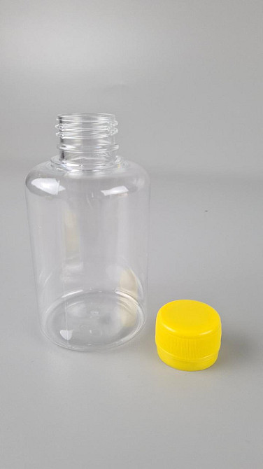 Пляшка прозора 200 мл із горлом Ø28 з кришкою (50 шт.) Харків - фото 1