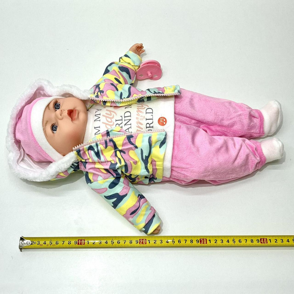 Кукла-пупс м'яконабивна з соскою та звуковими ефектами укр мова 42см Вид 3 (M 5919 I UA) Чернігів - фото 9