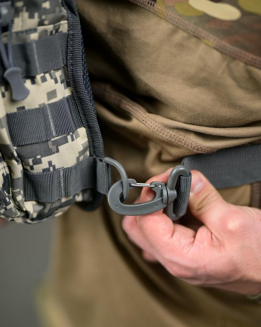 Тактическая нагрудная сумка черная через плечо  пиксель нато  ПП8250 Одесса - изображение 7