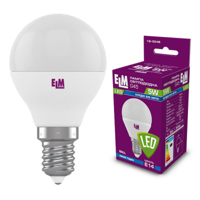 Лампочка ELM D45 5W PA10 E14 4000K (18-0046.) Винница - изображение 1