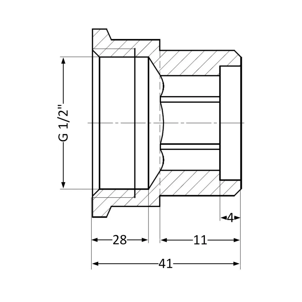 Подовжувач латунний Thermo Alliance Standart 1/2" ВН, L = 30 мм SD4221530 Київ - фото 8