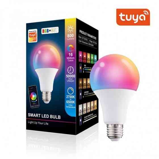 Світлодіодна Смарт лампочка RGB, WIFI (APP TUYA) 9Вт, Bluetooth, RGB / Лампочка з керуванням Київ